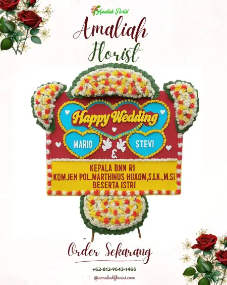 Papan Bunga Pernikahan Jatisuko